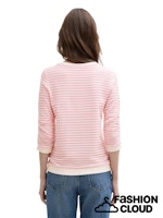 Afbeelding in Gallery-weergave laden, TOM TAILOR DENIM STRIPED JACQUARD SWEATSHIRT rose white structured stripe