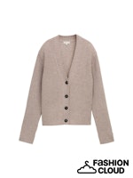 Load image into Gallery viewer, TOM TAILOR KNIT V-NECK RIB CARDIGAN soft taupe melange
