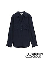 Load image into Gallery viewer, TOM TAILOR BLOUSE STRUCTURED SOLID lunar eclipse