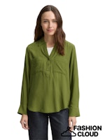 Afbeelding in Gallery-weergave laden, TOM TAILOR BLOUSE STRUCTURED SOLID deep ivy green