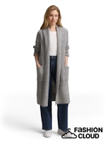 Afbeelding in Gallery-weergave laden, TOM TAILOR KNIT CARDIGAN WITH CABLE STRUCTURE medium silver grey
