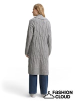 Afbeelding in Gallery-weergave laden, TOM TAILOR KNIT CARDIGAN WITH CABLE STRUCTURE medium silver grey