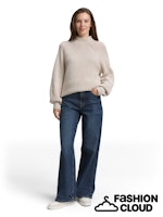 Load image into Gallery viewer, TOM TAILOR KNIT PLAITED RIB PULLOVER soft taupe rib structure