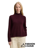 Afbeelding in Gallery-weergave laden, TOM TAILOR KNIT PULLOVER WITH SADDLE SHOULDER dark red melange