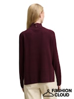 Afbeelding in Gallery-weergave laden, TOM TAILOR KNIT PULLOVER WITH SADDLE SHOULDER dark red melange