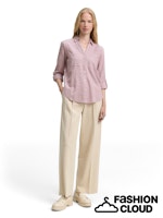 Load image into Gallery viewer, TOM TAILOR BLOUSE WITH SLUB STRUCTURE wineberry rose