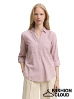Load image into Gallery viewer, TOM TAILOR BLOUSE WITH SLUB STRUCTURE wineberry rose