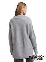 Load image into Gallery viewer, TOM TAILOR DENIM LONG V-NECK PULLOVER cement grey melange
