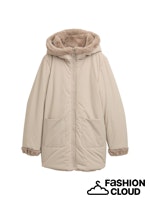 Afbeelding in Gallery-weergave laden, TOM TAILOR REVERSIBLE FAKE FUR COAT soft taupe grey