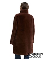 Afbeelding in Gallery-weergave laden, TOM TAILOR FAKE FUR COAT dark pecan brown