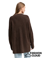 Load image into Gallery viewer, TOM TAILOR DENIM LONG V-NECK PULLOVER soft chocolate brown