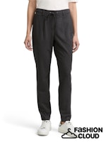 Afbeelding in Gallery-weergave laden, TOM TAILOR JERSEY LOOSE FIT PANTS PINSTRIPE grey white pinstripe