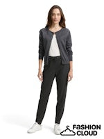 Afbeelding in Gallery-weergave laden, TOM TAILOR JERSEY LOOSE FIT PANTS PINSTRIPE grey white pinstripe