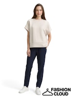 Afbeelding in Gallery-weergave laden, TOM TAILOR JERSEY LOOSE FIT PANTS PINSTRIPE navy white pinstripe