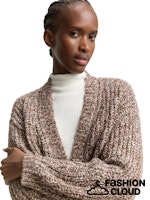 Afbeelding in Gallery-weergave laden, TOM TAILOR DENIM COLORED NEPS KNIT CARDIGAN brown neps