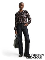 Load image into Gallery viewer, TOM TAILOR DENIM PRINTED SWEATSHIRT black brown abstract print