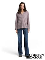 Afbeelding in Gallery-weergave laden, TOM TAILOR T-SHIRT ALLOVERPRINTED BLOUSE red geometric minimal