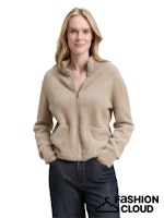 Load image into Gallery viewer, TOM TAILOR KNIT CARDIGAN WITH ZIP soft taupe grey