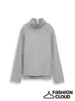 Afbeelding in Gallery-weergave laden, TOM TAILOR KNIT COSY MOCK-NECK PULLOVER medium silver grey