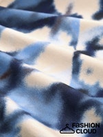 Afbeelding in Gallery-weergave laden, TOM TAILOR T-SHIRT MOCK NECK ALLOVERPRINT blue blurry argyle