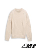 Afbeelding in Gallery-weergave laden, TOM TAILOR KNIT FUNNEL-NECK PULLOVER sand stone beige