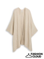 Afbeelding in Gallery-weergave laden, TOM TAILOR KNIT RIB CAPE sand stone beige melange