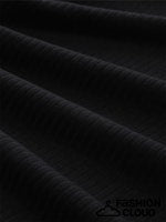 Afbeelding in Gallery-weergave laden, TOM TAILOR DENIM RIB T-SHIRT WITH FRILL EDGE deep black