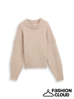Afbeelding in Gallery-weergave laden, TOM TAILOR DENIM KNIT HAIRY CREW-NECK PULLOVER cosy beige melange