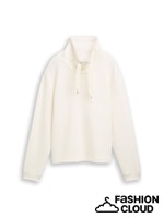 Load image into Gallery viewer, TOM TAILOR SWEATSHIRT SCUBA STAND UP COLLAR whisper white