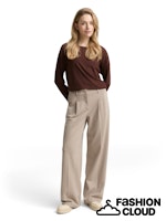 Load image into Gallery viewer, TOM TAILOR T-SHIRT BOATNECK RIB dark pecan brown