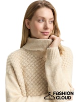 Load image into Gallery viewer, TOM TAILOR KNIT STRUCTURED TURTLENECK sand stone beige melange