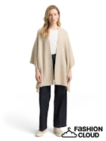 Afbeelding in Gallery-weergave laden, TOM TAILOR KNIT RIB CAPE sand stone beige melange