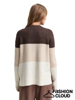 Afbeelding in Gallery-weergave laden, TOM TAILOR DENIM COZY COLOR BLOCK PULLOVER brown camel colorblock
