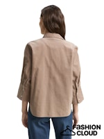 Afbeelding in Gallery-weergave laden, TOM TAILOR BLOUSE WITH SOFT CORDUROY FABRIC soft taupe grey