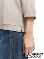 Afbeelding in Gallery-weergave laden, TOM TAILOR T-SHIRT COSY RAGLAN CREW NECK soft taupe melange