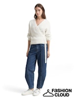 Afbeelding in Gallery-weergave laden, TOM TAILOR DENIM KNIT HAIRY WRAP CARDIGAN marble beige melange