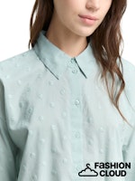 Load image into Gallery viewer, TOM TAILOR DENIM DOT STRUCTURE BLOUSE silver cloud blue