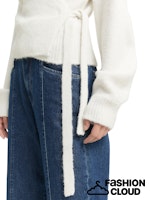 Afbeelding in Gallery-weergave laden, TOM TAILOR DENIM KNIT HAIRY WRAP CARDIGAN marble beige melange