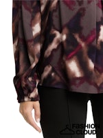 Afbeelding in Gallery-weergave laden, TOM TAILOR BLOUSE PRINTED V-NECK brown burry argyle