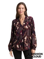 Afbeelding in Gallery-weergave laden, TOM TAILOR BLOUSE PRINTED V-NECK brown burry argyle