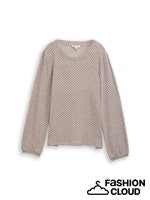 Afbeelding in Gallery-weergave laden, TOM TAILOR T-SHIRT COSY CREW NECK brown graphical minimal