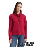 Afbeelding in Gallery-weergave laden, TOM TAILOR SWEATSHIRT SCUBA STAND UP COLLAR rumba red