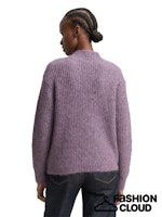 Afbeelding in Gallery-weergave laden, TOM TAILOR DENIM KNIT HAIRY MOCK-NECK PULLOVER dark lavender melange