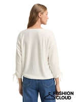 Afbeelding in Gallery-weergave laden, TOM TAILOR DENIM STRUCTURED STRIPE T-SHIRT off white