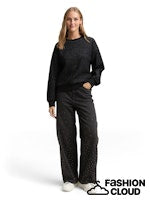 Afbeelding in Gallery-weergave laden, TOM TAILOR DENIM STRUCTURED LUREX SWEATSHIRT black glitter
