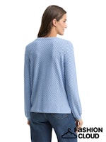 Load image into Gallery viewer, TOM TAILOR T-SHIRT COSY CREW NECK blue graphical minimal