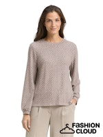 Afbeelding in Gallery-weergave laden, TOM TAILOR T-SHIRT COSY CREW NECK brown graphical minimal