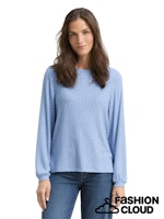 Load image into Gallery viewer, TOM TAILOR T-SHIRT COSY CREW NECK blue graphical minimal