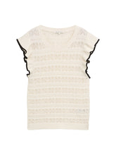 Afbeelding in Gallery-weergave laden, TOM TAILOR DENIM KNIT TOP WITH VOLANTS off white