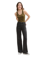 Afbeelding in Gallery-weergave laden, TOM TAILOR DENIM RIB TOP golden olive green